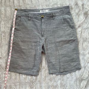 Ezekiel Mens Gray Flat Front Shorts 33
